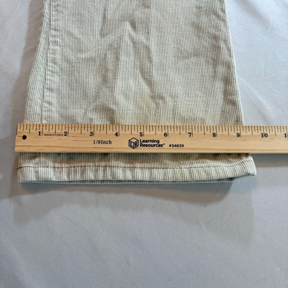 American Eagle Corduroy Pants Womens 6 Cream Bootcut Fine Wale Cotton Casual